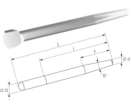 Endodontie - Wurzelstift mit Flachkopf