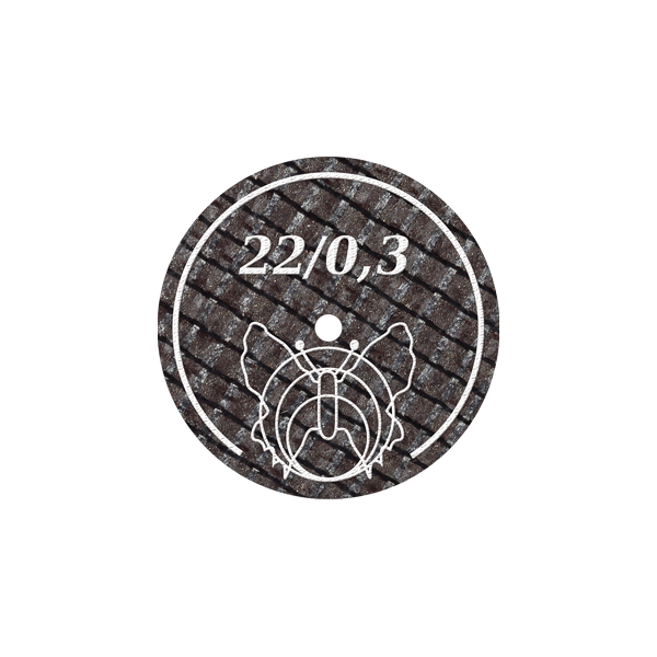 Trennscheibe Nr. 1 •  Ø 22 x 0,3 mm • weiß • 50 Stück