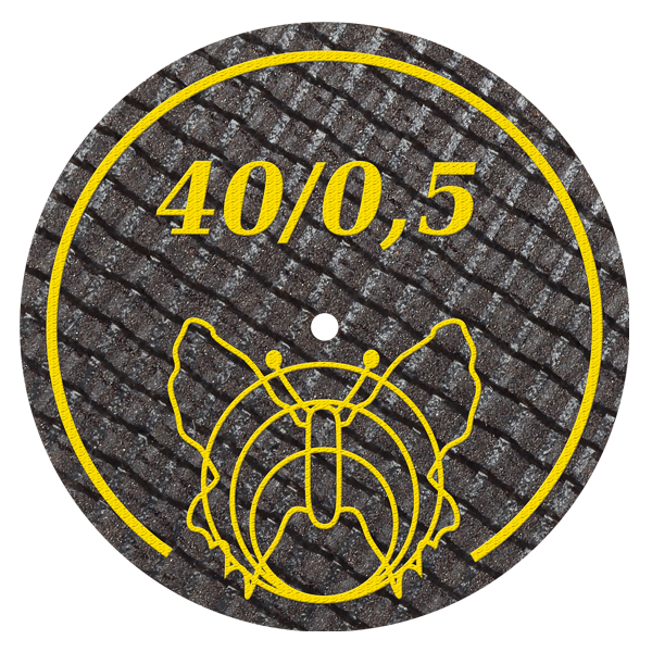 Trennscheibe Nr. 4 •  Ø 40 x 0,5 mm • gelb • 20 Stück