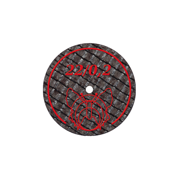 Trennscheibe Nr. 5 •  Ø 22 x 0,2 mm • rot • 50 Stück