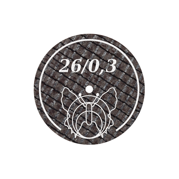 Trennscheibe Nr. 10 •  Ø 26 x 0,3 mm • weiß • 50 Stück