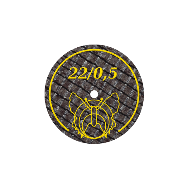 Trennscheibe Nr. 13 •  Ø 22 x 0,5 mm • gelb • 50 Stück